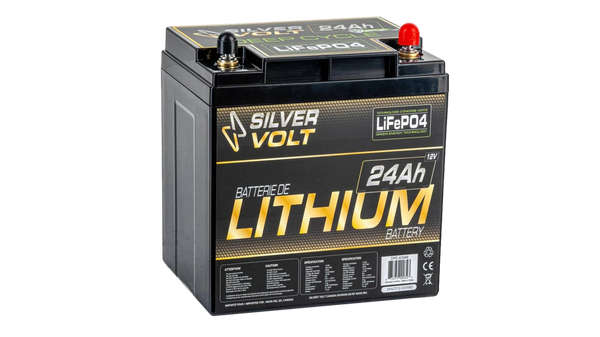 Batterie au lithium rechargeable Lifepo4 24A-12,8V Par Silver Volt