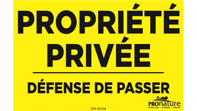 Affiches Propriété privée défense de passer Pronature