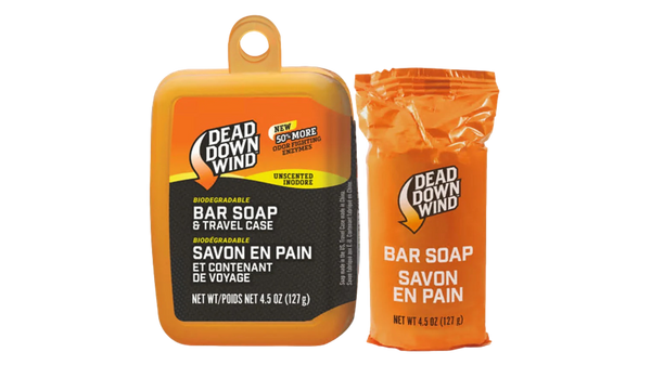 Dead Down Wind unscented bar soap and travel case