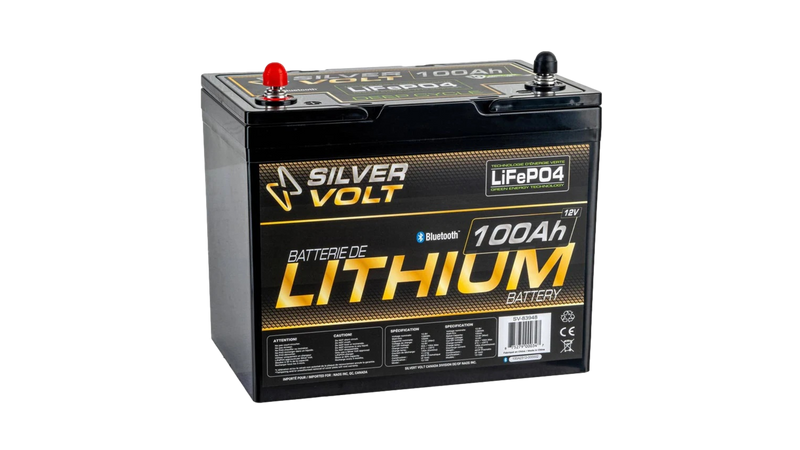 Batterie au lithium rechargeable Lifepo4 100A-12,8V par Silver Volt