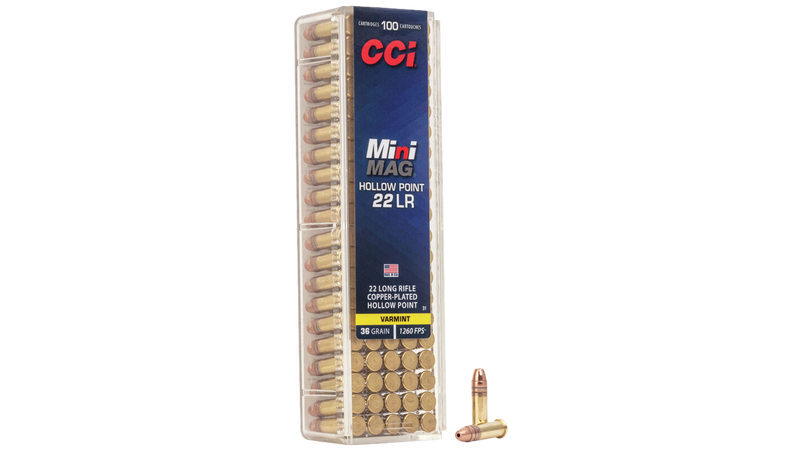 Munitions CCI Mini Mag cal. 22 LR 36 gr. Hollow Point