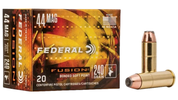 Munitions 44 Rem Mag 240gr Fusion Handgun Par Federal