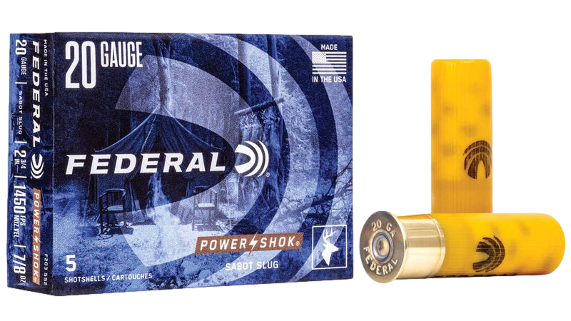 Munitions Power-Shok Sabot slug 2-3/4'' 20g Par Federal