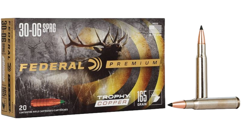 Munitions cal.30-06 Spring 165gr. Federal Premium Trophy Copper Par Federal