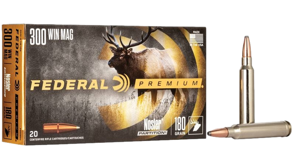 Munitions Federal Premium Nosler Partition 300 Win.Mag. Par Federal