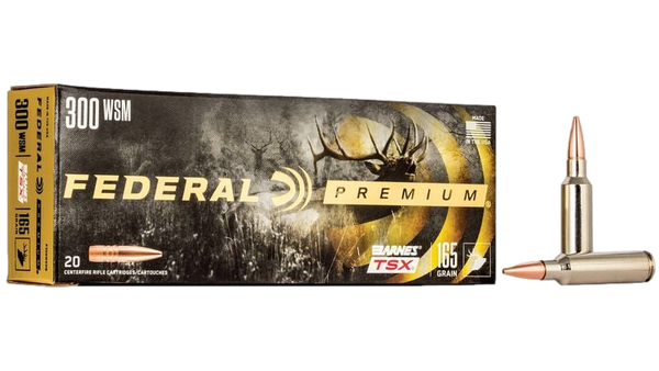 Munitions cal.300WSM 165gr Federal Premium Barnes TSX Par Federal