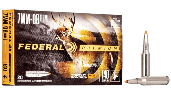 Munitions 7mm-08 REM 140gr Federal Premium Trophy Bonded Tip Par Federal