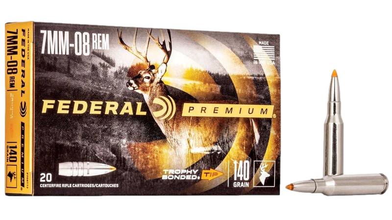 Munitions 7mm-08 REM 140gr Federal Premium Trophy Bonded Tip Par Federal