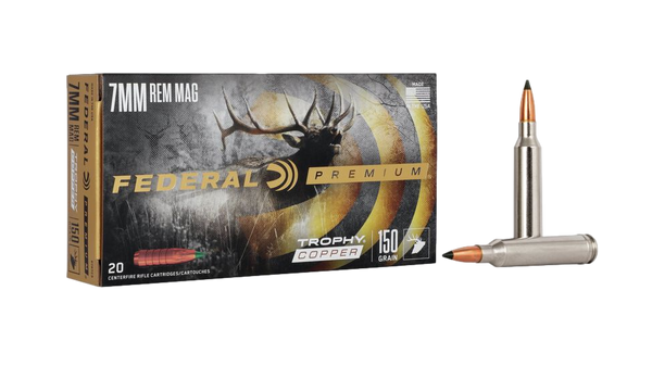 Munitions Federal Premium 7mm Rem Mag 150 gr. Trophy Copper