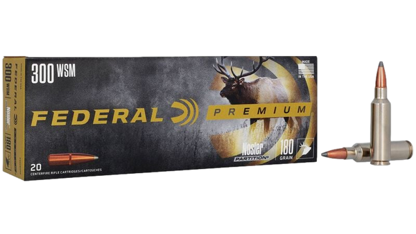 Munitions 300 WSM 180gr Federal Premium Nosler Partition Par Federal
