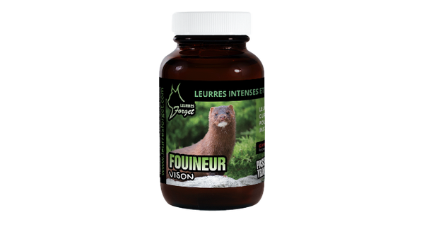 Leurre ''Fouineur'' pour vison 120ml par Leurres Forget