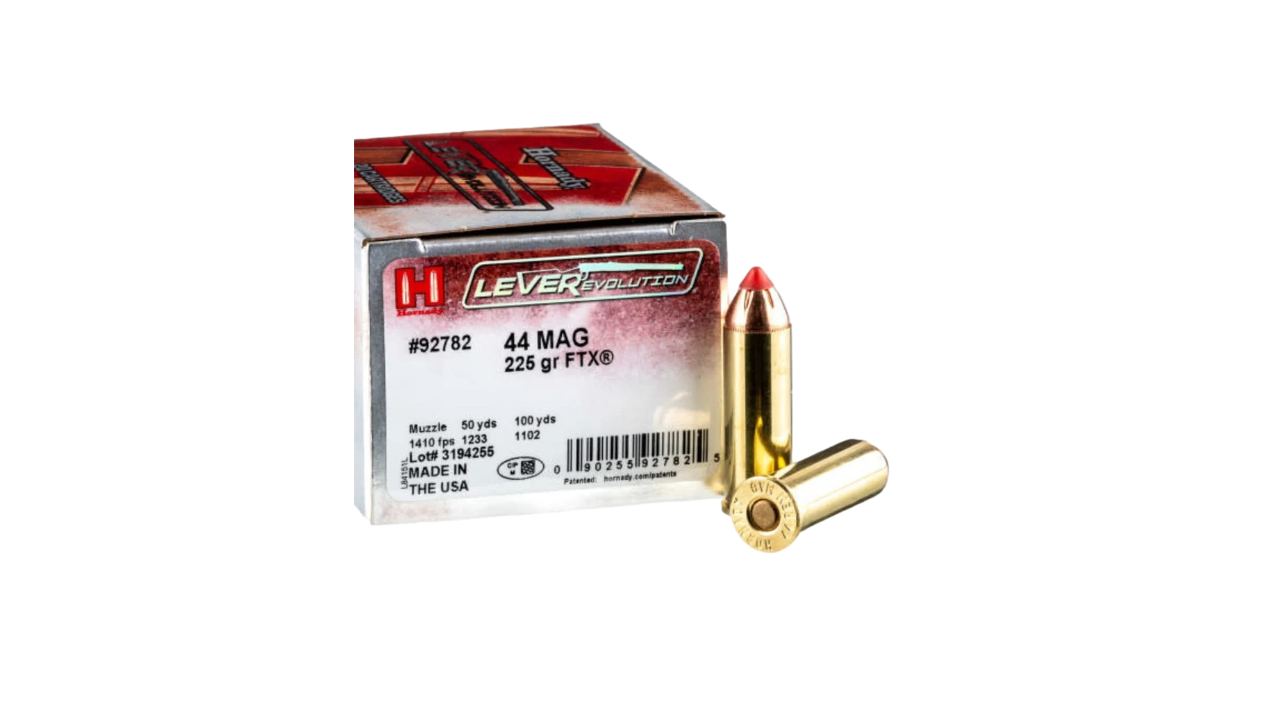 Munitions 44 Mag 225 gr FTX LEVERevolution Par Hornady