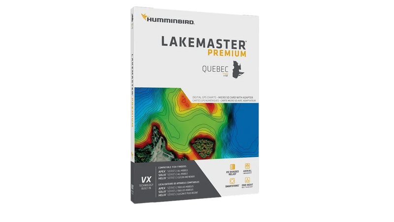 Carte gps numériques Lakemaster Premium Québec v1.0 Par Humminbird