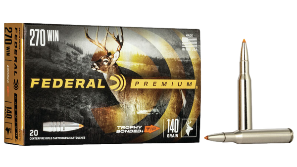 Munitions Federal Premium Trophy Bonded Tips 270 Win 140 gr.