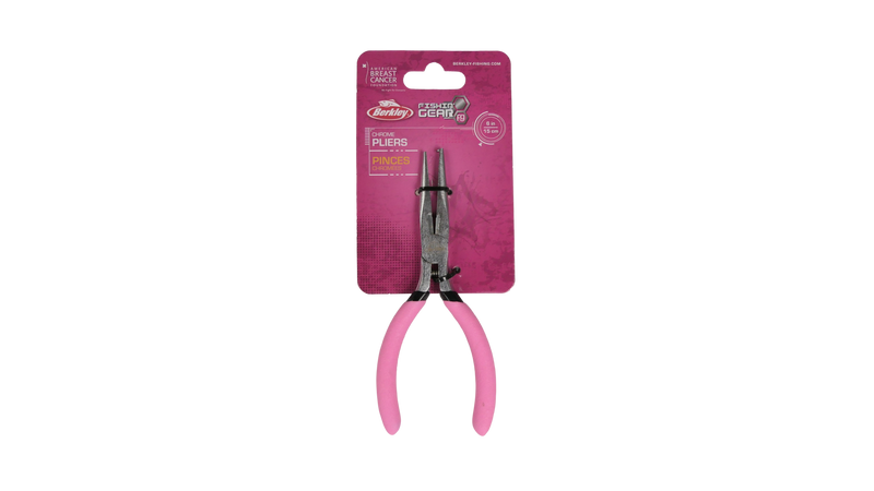 Pink chrome pliers 6 in