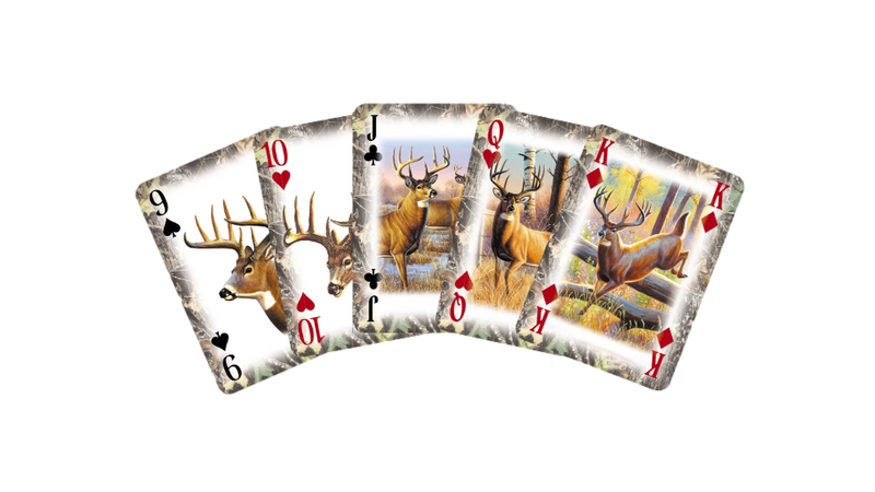 Ensembles de 2 paquets de cartes à jouer et de dés Chevreuil