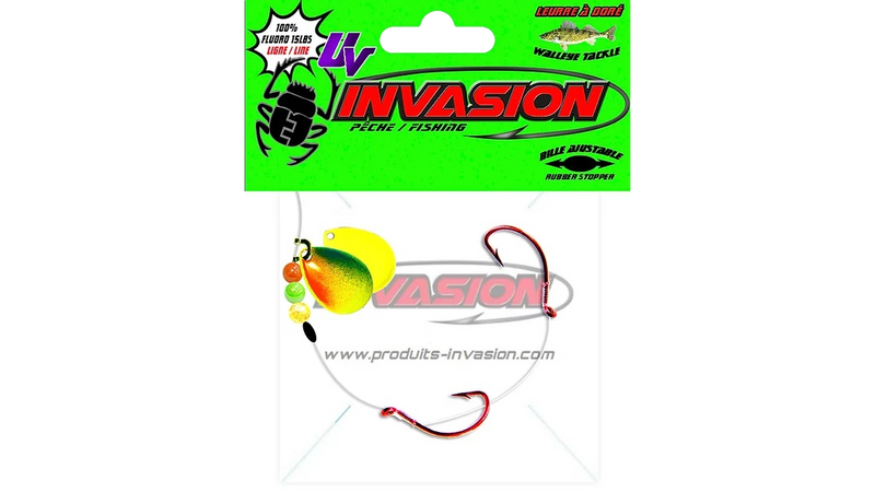 Invasion walleye harness double #4 hooks/ Colorado #0