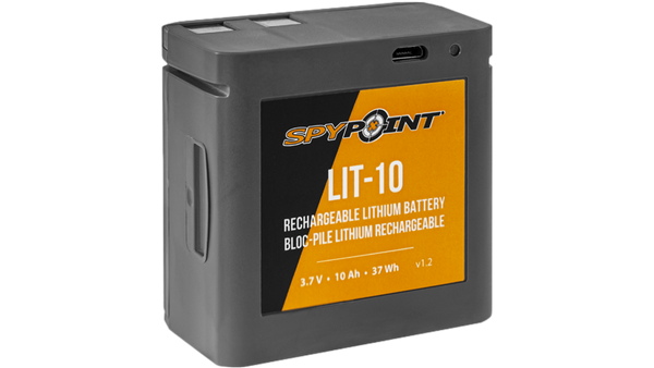 Ensemble bloc-pile au lithium rechargeable Spypoint ( LIT-10)