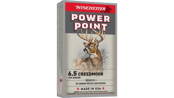 Munitions 6.5 CREEDMORE 129 gr. Winchester Power Point