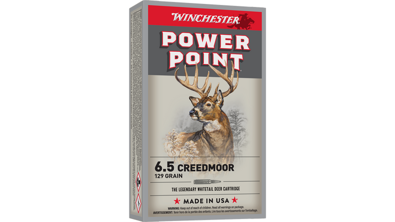 Munitions 6.5 CREEDMORE 129 gr. Winchester Power Point